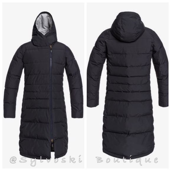 🔥 ROXY Everglade - Longline Hooded Waterproof Puffer Jacket NWT - Picture 14 of 15